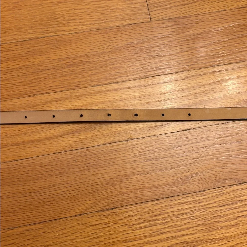 J. Crew Thin Skinny Waist Belt Animal Cheetah Leopard Tortoise Tan Leather Small - Picture 6 of 16